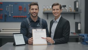 Commercial plumbing maintenance checklist visual for Morehead City property managers